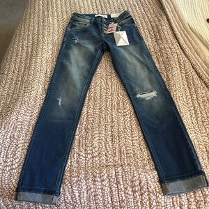KanCan Women's Straight Leg Jeans - Dark Blue